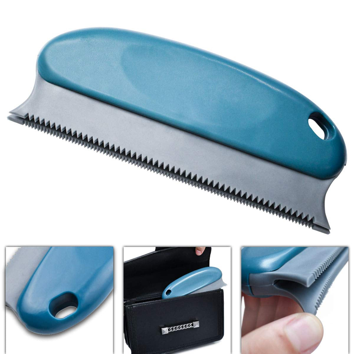 Pet Hair Remover Brush ABS Double Serrated Structure Pet Hair Detailer for Car Interiors Furniture Carpet Couch Sofa Bed Clothes Blinds Cat & Dog Hair Lint Remover Brush
