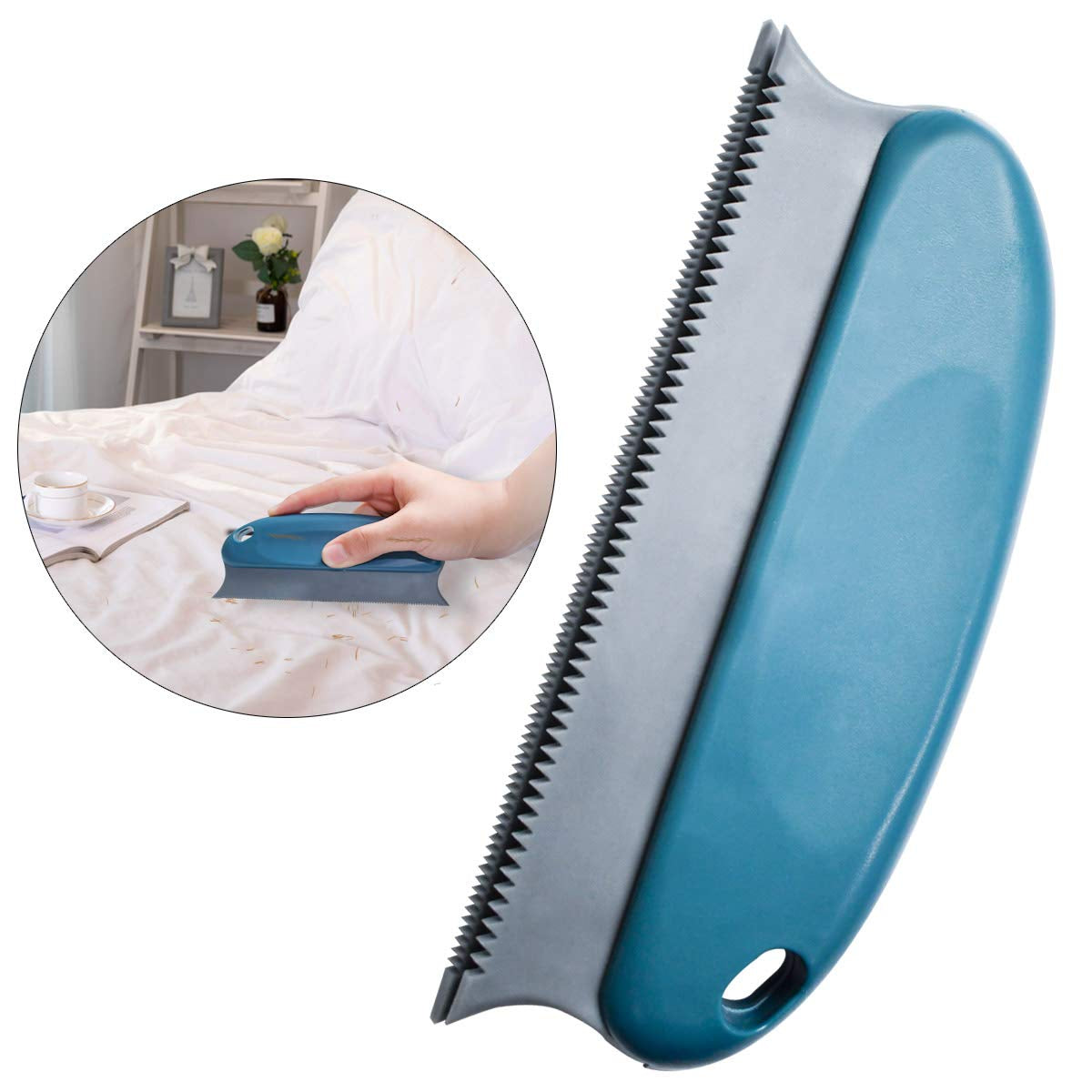 Pet Hair Remover Brush ABS Double Serrated Structure Pet Hair Detailer for Car Interiors Furniture Carpet Couch Sofa Bed Clothes Blinds Cat & Dog Hair Lint Remover Brush