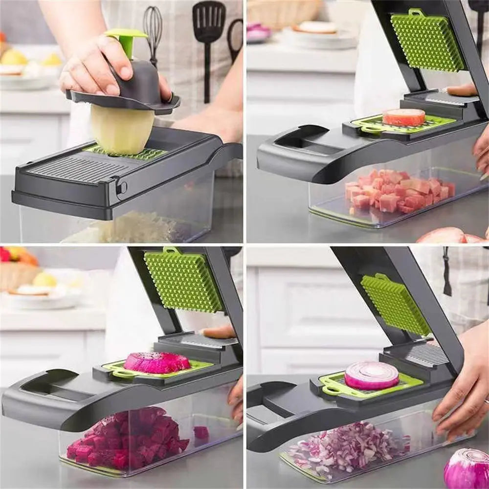 Kitchen Vegetable Chopper Multifunctional Onion Potato Carrot Shredder Fruit Slicer 14/16 in 1 Kitchen Acceesories Cocina
